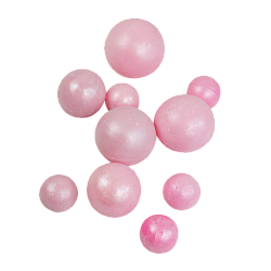 Сферы из шоколадной глазури перламутровые розовые 25 шт