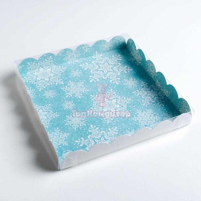 Коробка для пряников 21 см*21 см*3 см "Let it snow"